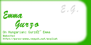 emma gurzo business card